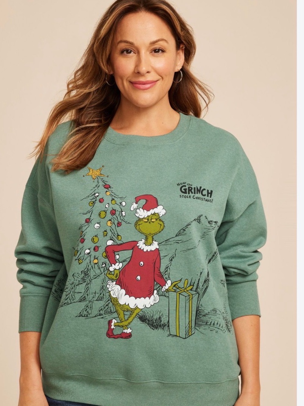 Women’s Crewneck Sweatshirt “How The Grinch Stole Christmas” Size XL